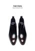 Men's British Style Genuine Cowhide Chelsea Boots - Shiny, Slip-On, Versatile High-Top Leather Footwear for Autumn/Winter
