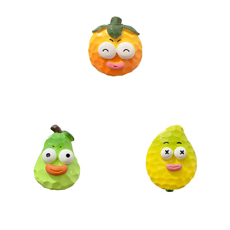 3Pcs Cartoon Funny Fridge Stickers Cute & Creative Resin 3D Refrigerator Stickers Magnetic Kitchen Decor