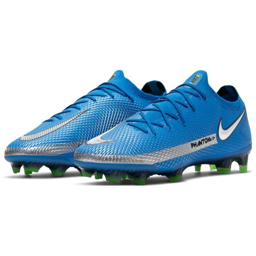 Nike Phantom GT Elite FG Φωτογραφικό Μπλε Ανδρικά Αθλητικά Παπούτσια Rage-Green Μεταλλικό-Ασημί CK8439-400
