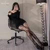 Shuo Yao Lolita Retro Floral Fishnet Stockings Women's Rose Lace Hollow Pantyhose A105
