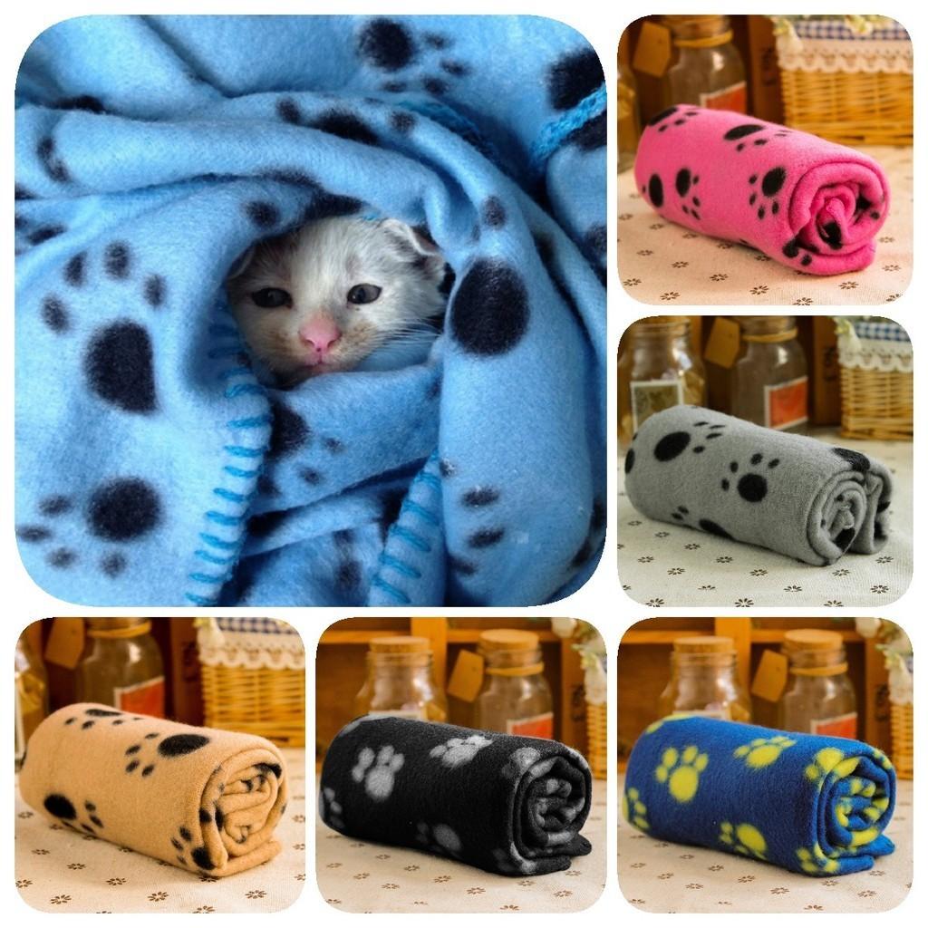Soft Warm Reversible Pet Blanket Cozy Double-sided Fleece For Dogs And Cats