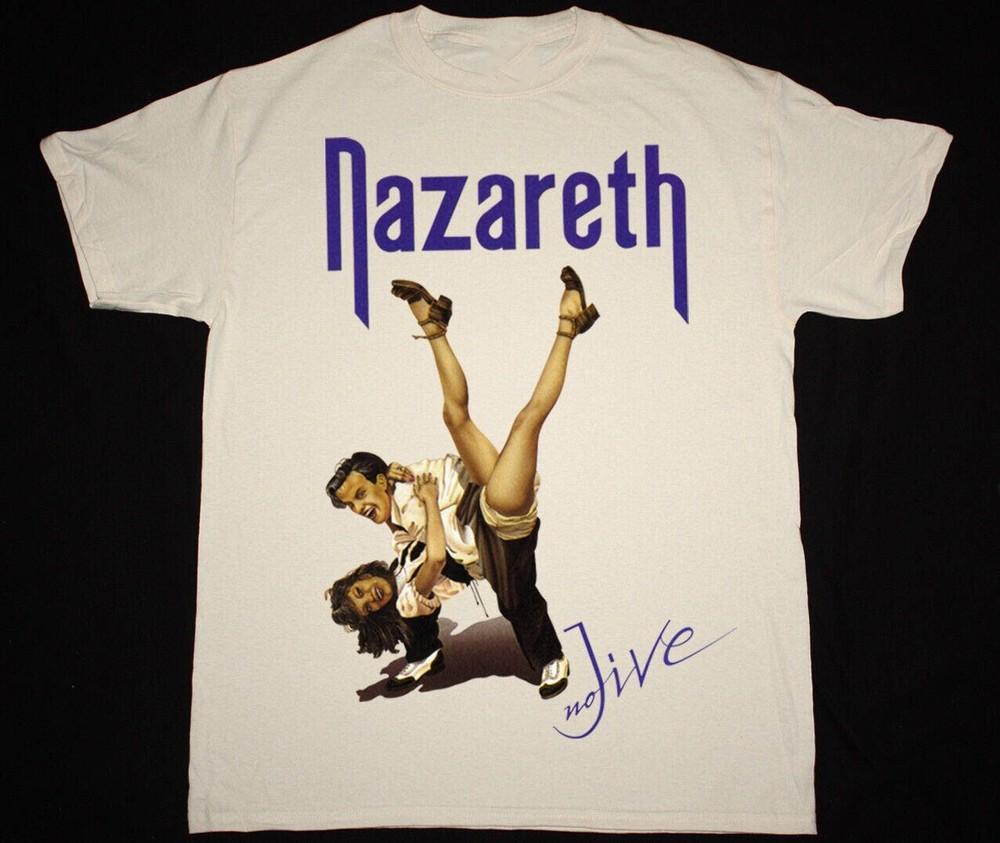 Retro NO JIVE 91 Nazareth Band Shirt Short Sleeve White Unisex T-Shirt S