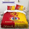 Name Custom East Bengal FC Pattern Bedding Set Quilt Cover Pillowcase Home Decor Gift (1 * duvet cover + 2 * pillowcase, without core)