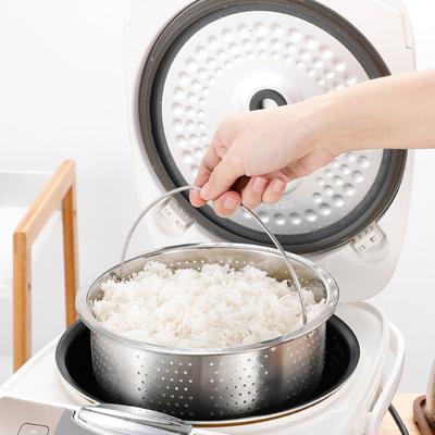 Panier Vapeur en Acier Inoxydable Insert Grille Vapeur Insert Pot Cuiseur à Riz Avec Poignée Outil de Cuisine