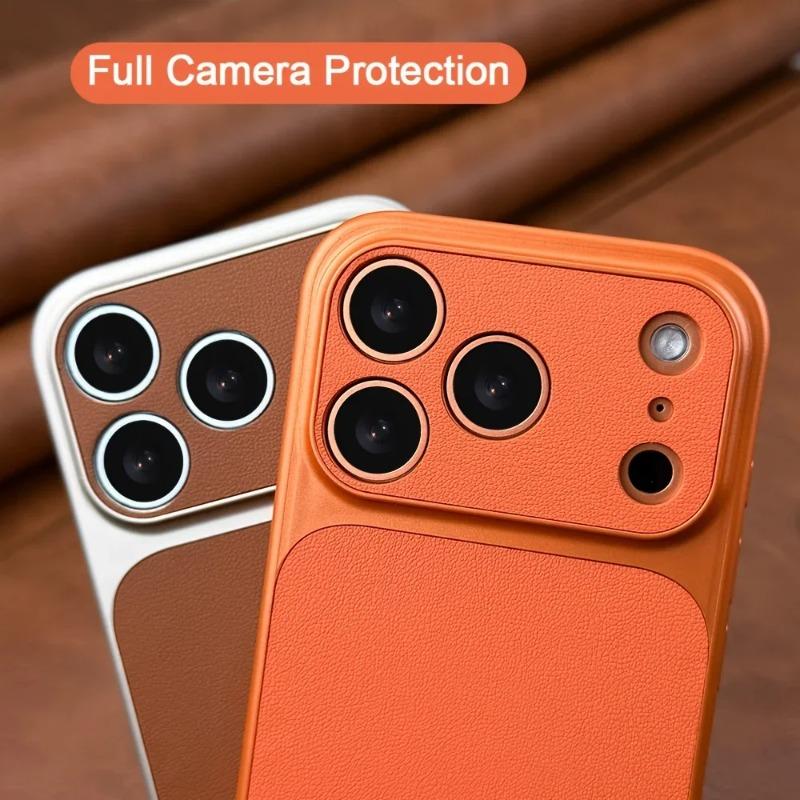Luksusowe Nowe Pomarańczowe Retro Etui Na Telefon Dla 17Air 16 15 14 13 12 11 17 Pro Max Plus 17Pro Miękkie Boki Twarde Odporne Na Wstrząsy Pokrowiec