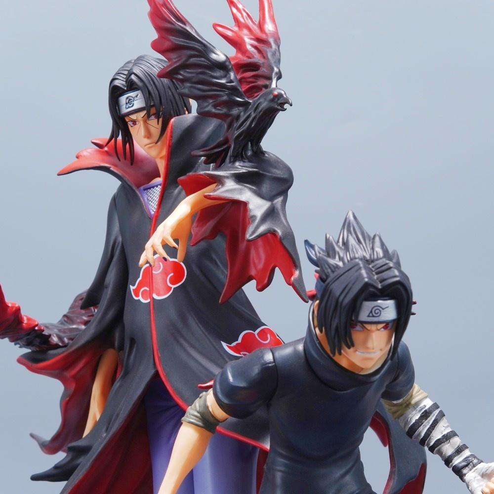 32cm/12.6in Anime NARUTO Figure Uchiha Itachi  Uchiha Sasuke Action Figures Pvc Statue Collection Model Toys Gifts