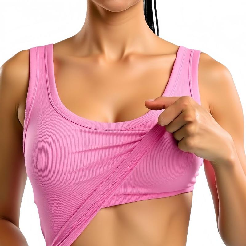 Dámský top bez rukávů s vyjímatelnou výplní, přiléhavý, jednobarevný, vhodný k nošení jako svrchní vrstva nebo jako základní vrstva.