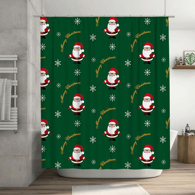 

Tu Christmas Shower Curtain Festive Holiday Decor Modern Farmhouse Bathroom Decor Waterproof Fabric Shower Curtain Set Holiday G W60H190(CM)-1 Pcs