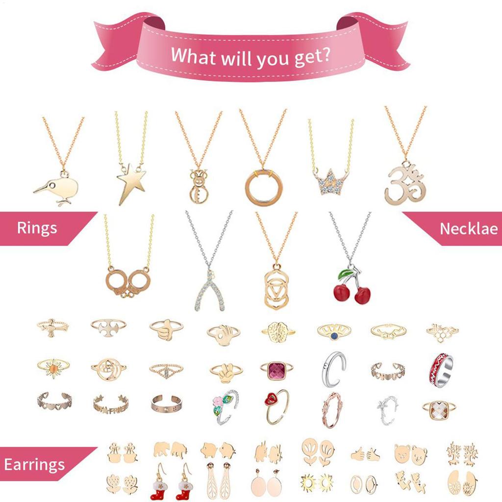 Jewelry Countdown Calendar Winter Holiday Charm Jewelry Charm Christmas Countdown Calendar For Teens Family Friends Girls