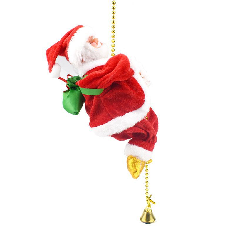 Electric Musical Climbing Santa & Reindeer Cart – Creative Christmas Decoration & Gift