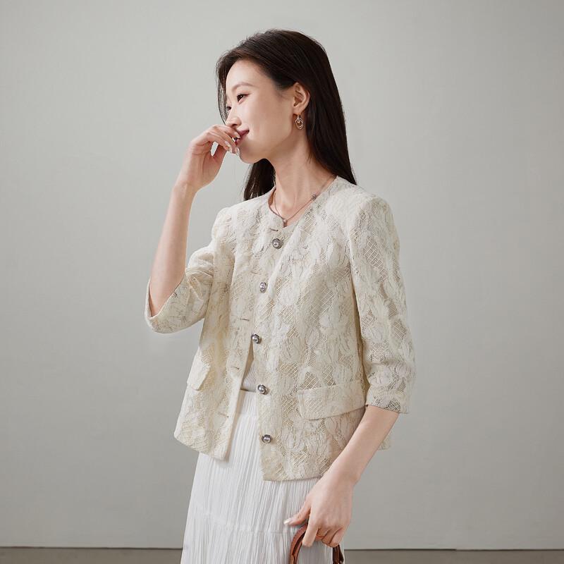 

Женская элегантная куртка SOFSIL с кружевной вышивкой M