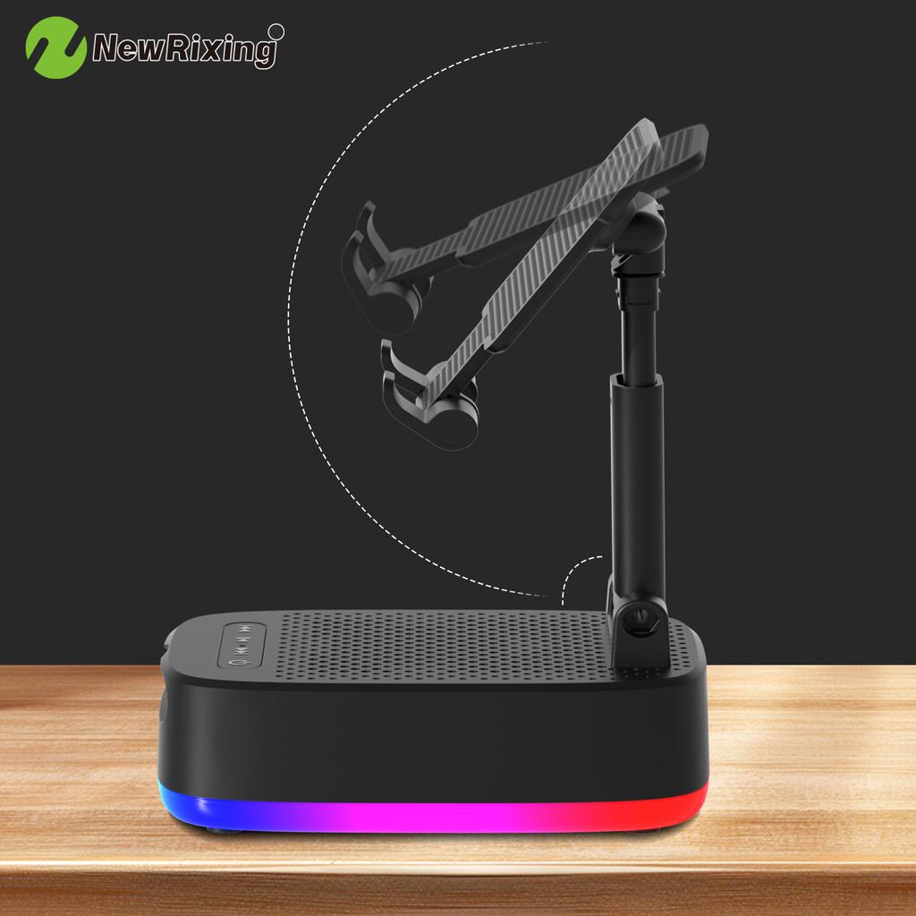 Multifunctional  Phone Holder Wireless Bluetooth Speaker  Emergency Power bank,USB Charging, RGB Lights, Hands-free,support USB/TF Player