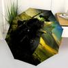 1 PC Automatic Folding Umbrella - Wicked Pattern Portable Foldable Design With 8 Ribs Christmas Birthday Gifts