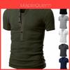 Fashion Men's Slim Fit V Neck T-shirt Muscle Tee Casual Tops Short Sleeve Blouse In Stylish Solid Colors