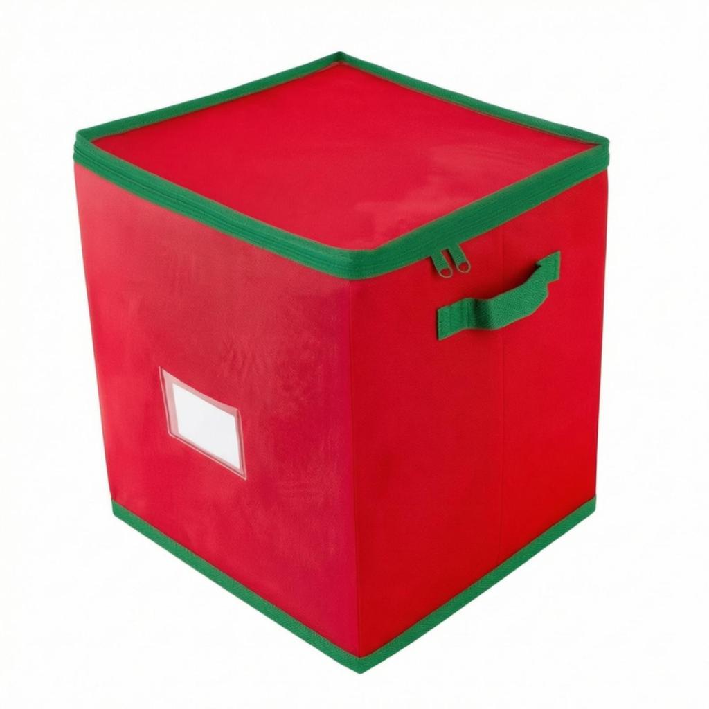Organizer Portable Christmas Decoration Storage Box with Dividers Lightweight