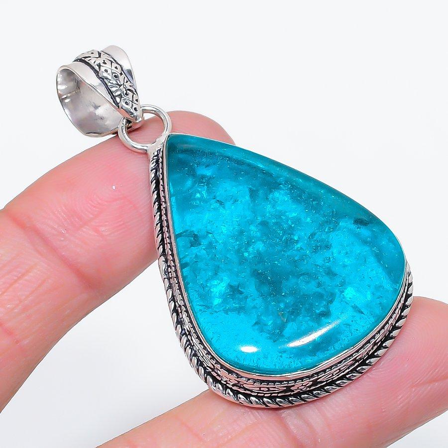 

Natural Green Triplet Opal 925 Sterling Silver Jewelry Pendant 2.36 r4t87
