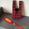 2024 Festive Red Knitted Handbags: Women's New Year Souvenir & Walking Bags