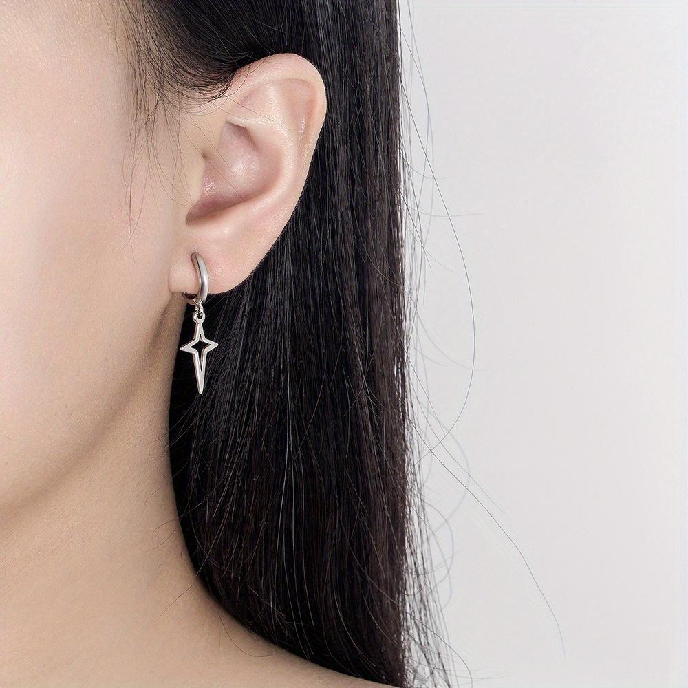 1 Pair of Romantic New Wave Mangosteen Earrings Female Cross Polaris Earrings Earrings Earrings Earrings Temperament Creative Personality Ear Jewelry