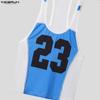 INCERUN Zomer Mannen Mouwloos Bandje Letterprint Mesh Doorzichtig Sport Tanktops Vest