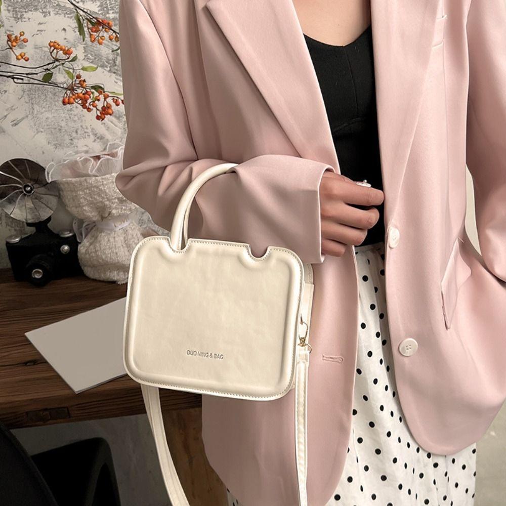 Minimalist Square Underarm bag PU Leather Ladies Shoulder Bag Small Messenger Bag  Girls