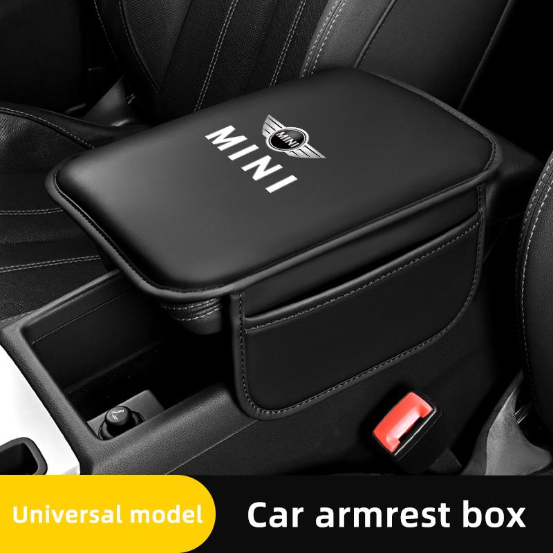 ECB5 Car Arm Rest Cushion Storage Pad Armrest Box Protective Cover For MINI Cooper R56 F56 R50 JCW Cabrio Aceman Countryman Clubman