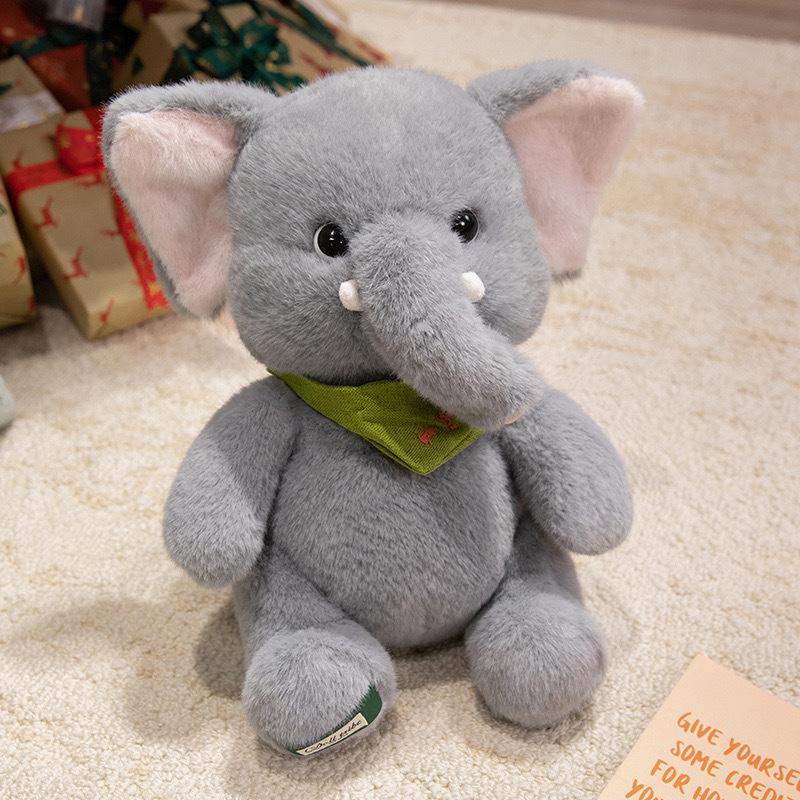 

Plush Stuffed Wildlife Toy Elephant Bear Hippo Soft Short Plush Cotton Pp Elephant,25cm