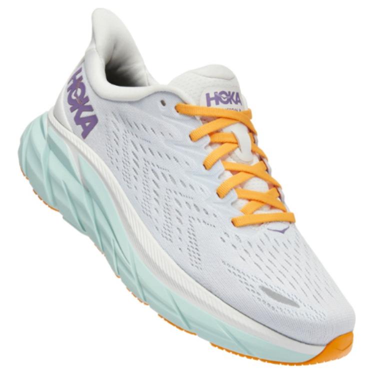 HOKA ONE ONE Clifton 8 Blanc De Blanc Purple Seafoam Women's 1119394-BDBW