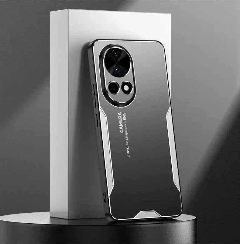 

Для Huawei Nova 13i 13 I Роскошный алюминиевый сплав металлический противоударный бампер камера защитный чехол для телефона для Nova 13 Pro 12 Nova13i For Nova 12 pro серебряный