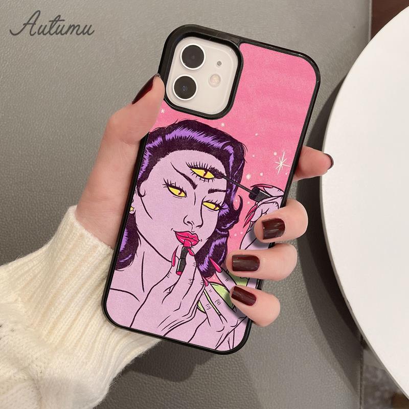 Hippie Grunge Art Phone Case for iPhone 11 12 13 14 Pro Max mini X XR XS SE 2020 6S 7 8 Plus Samsung Galaxy S21 S22 Cover shell