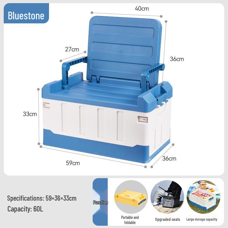 Ladă de depozitare pentru exterior: Organizator montat pe mașină pentru provizii de camping