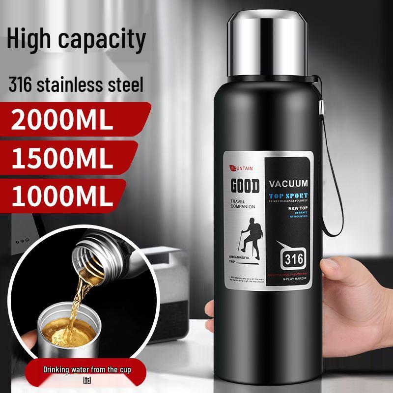 Large Portable 316 Stainless Steel Thermos Kettle - Vacuum Insulated Travel Mug
