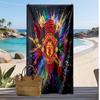 Manchester United Bedrucktes Strandtuch Schnelltrocknend Weiches Handtuch Tragbare Große Rechteckige Stranddecke für Reisen Schwimmbad