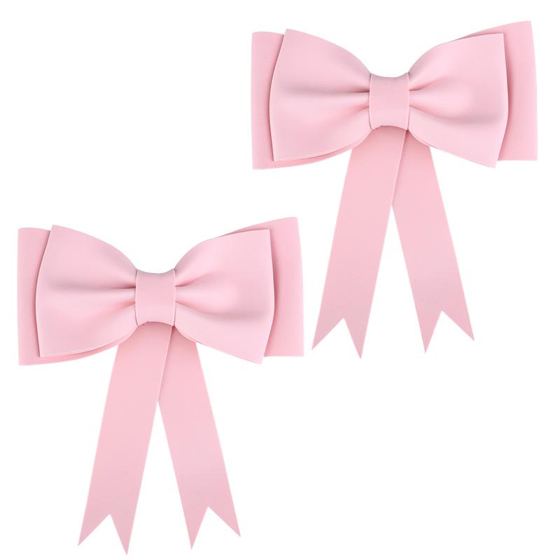 Pink Bow Cake Toppers EVA Foam Bowknot Cake Decorations for Wedding Birthday Baby Shower Party Supplies DIY Gift Box Wrap Decor