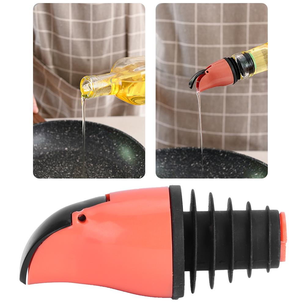 Oil Bottle Pour Spout Stopper Dispenser for Wine Soy Sauce Vinegar Bottles Kitchen UtensilsOrange