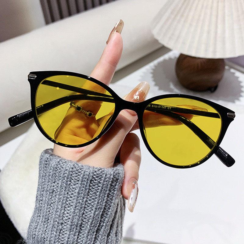 Fashionable Cat Eye Night Vision Goggles Myopia Glasses for Day and Night Driving High-definition Vision Men Wome Near Sight Glasses