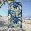 Teal Watercolor Palm Tree Beach Towel, Soft Quick-Drying, Perfect For Portable Outdoor Travel,Swimming, Camping And Summer Beach