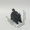 Cute Yawning for cat Statue - White or Black, Compact Desktop Decor for Home, Office, Car - Perfect Gift for Cat Lovers