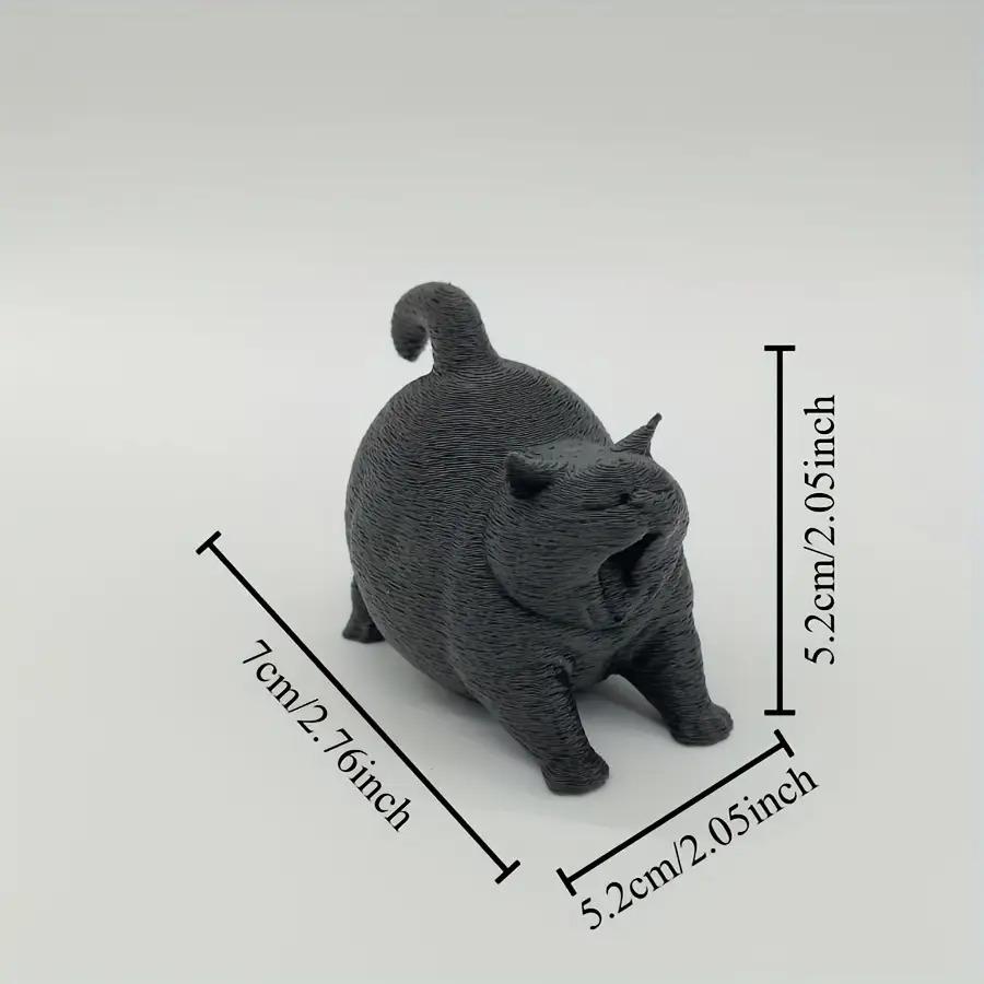 Cute Yawning for cat Statue - White or Black, Compact Desktop Decor for Home, Office, Car - Perfect Gift for Cat Lovers
