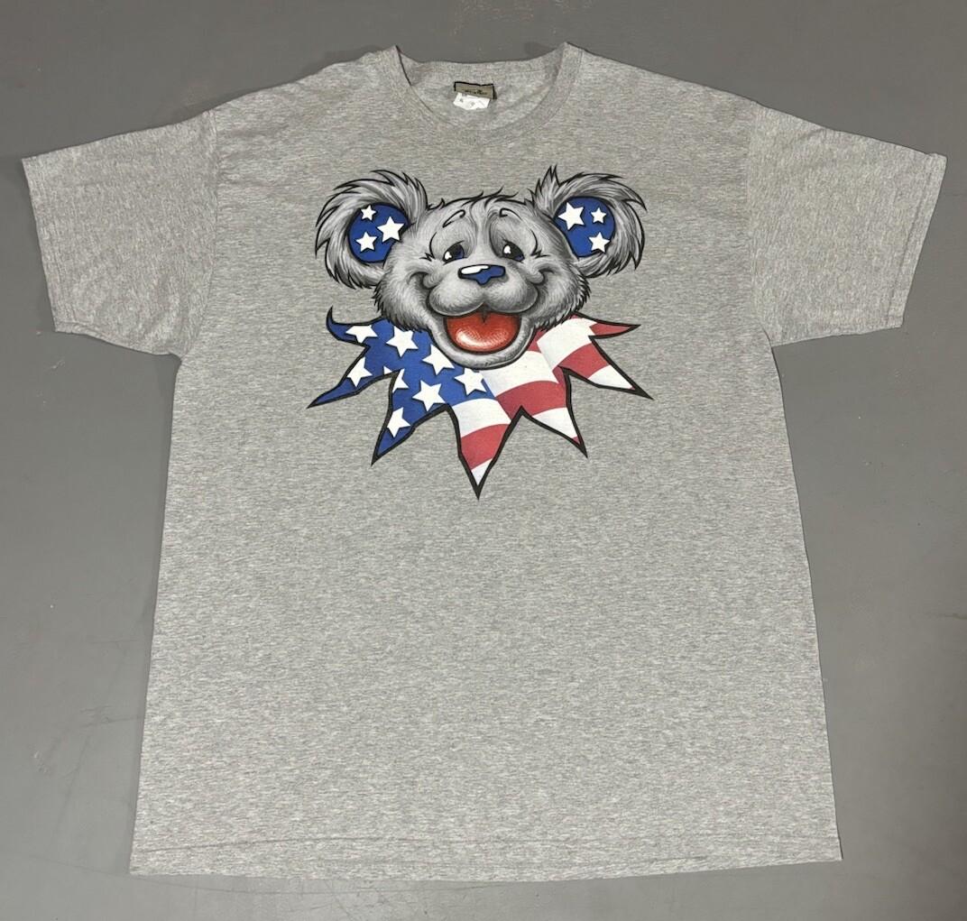 Liquid Blue Grateful Dead 2005 Patriotic Bear T Shirt Size XL XXXL