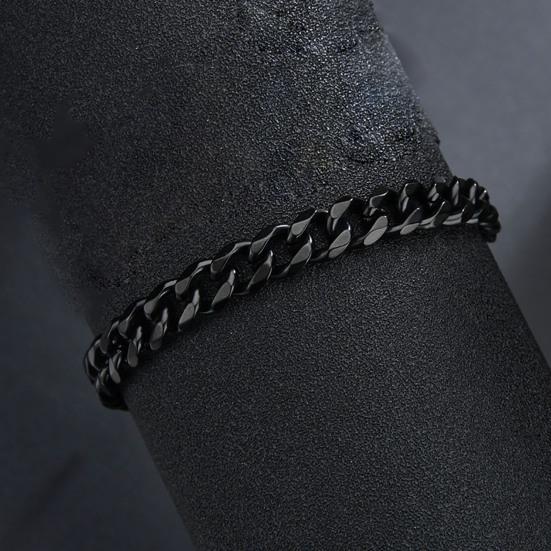 Herren Armband Kette plattiert Edelstahl Hip Hop geometrische kubanische Link Armband Schmuck