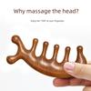 Massage Comb Ebony Head Meridian Comb Head Therapy Massage Men and Women Scraping Scalp Meridian Anti-Wide Tooth Brush Five Finger Brush