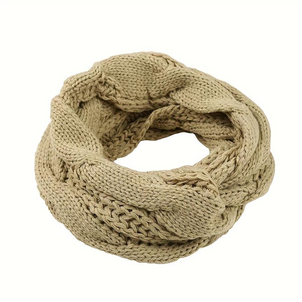 Herbst und Winter Verdickung Einfarbige Plüsch Strickwaren Krapfen Schal Outdoor Wärme Kabelloser Ring Schal