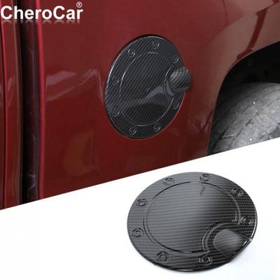 Carbon Fiber Filler Fuel Tank Door Gas Cover For Chevy Silverado GMC SIERRA 14+