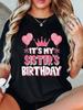 It's My Sister's Birthday Crown Balloon T-shirt
