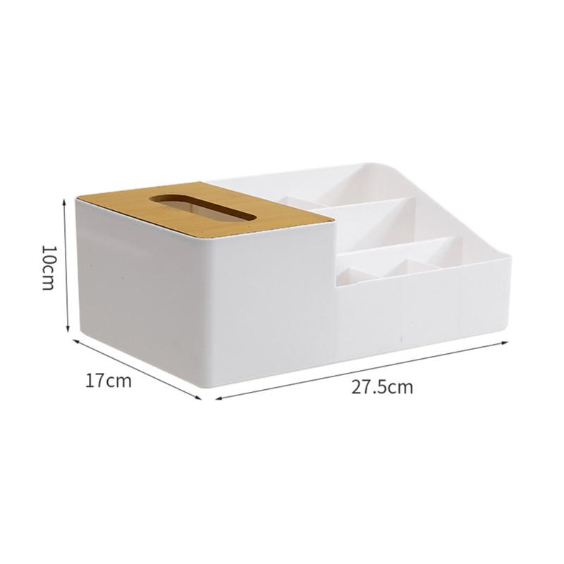 Removable Tissue Box With Bamboo Cover Modern Simple Reusable Napkin Box Paper Dispenser For Home