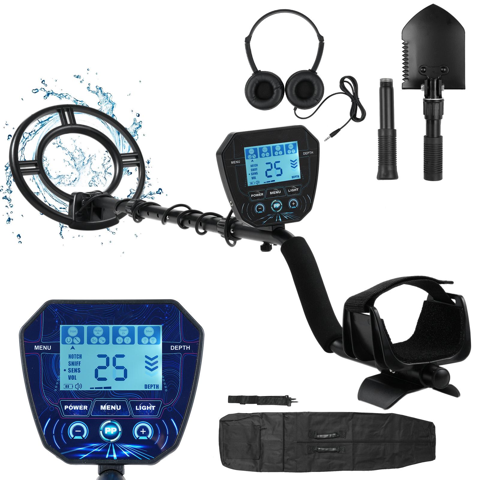 

Металлоискатель для взрослых Профессиональный детектор золота для поиска сокровищ 3 режима обнаружения Все with headphones & shovel синий