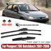 26'+16'+14' Front and Rear Wiper Blades Windshield Windshield Window Brushes for Peugeot 206 Hatchback 2001-2006