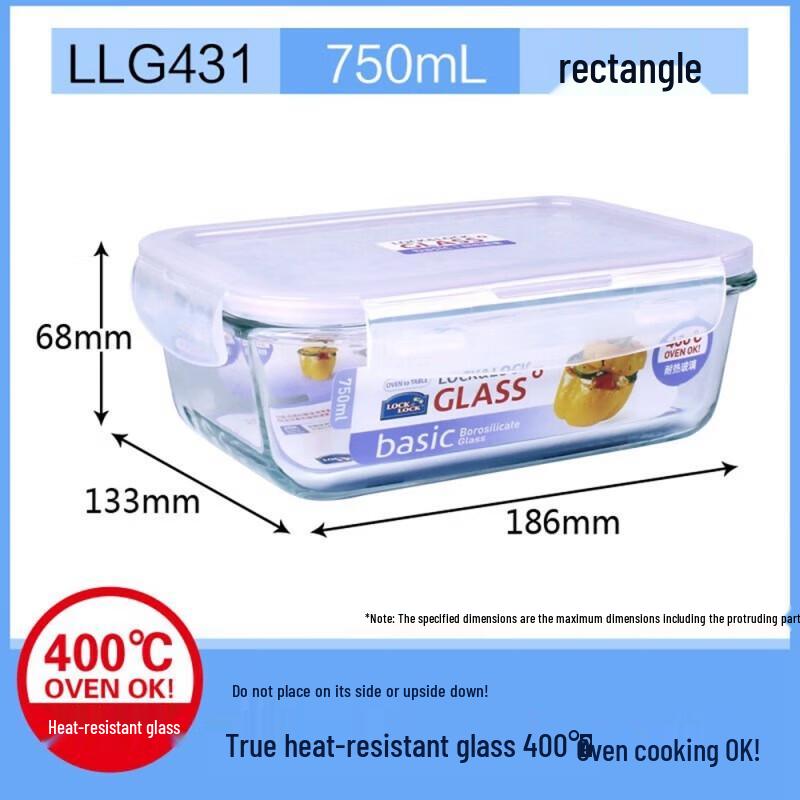 LocknLock Heat-Resistant Glass Food Storage Containers
