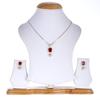 Gold-plated and Cubic Zirconia Pendant Necklace Set for Women & Girls