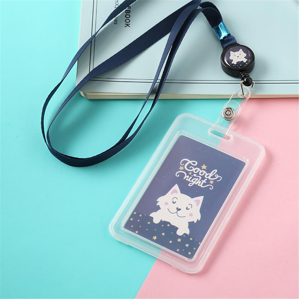Lovely Cartoon Bank Credit Card Retractable Card Holder Name Badge Holder ID Business Case